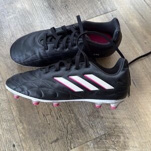 Adidas Black and White Athletic Soccer Cleats, size 2